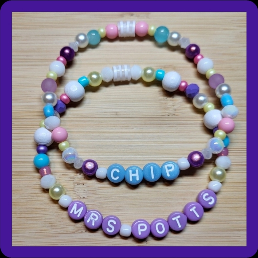 Mrs. Potts & Chip Bracelet Duo, Multiple Sizes Available